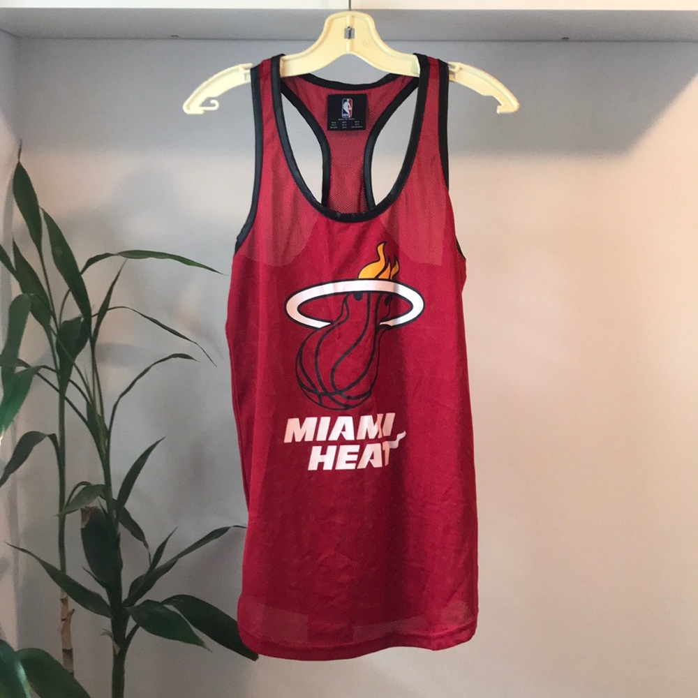 Official NBA Miami Heat red racer back jersey